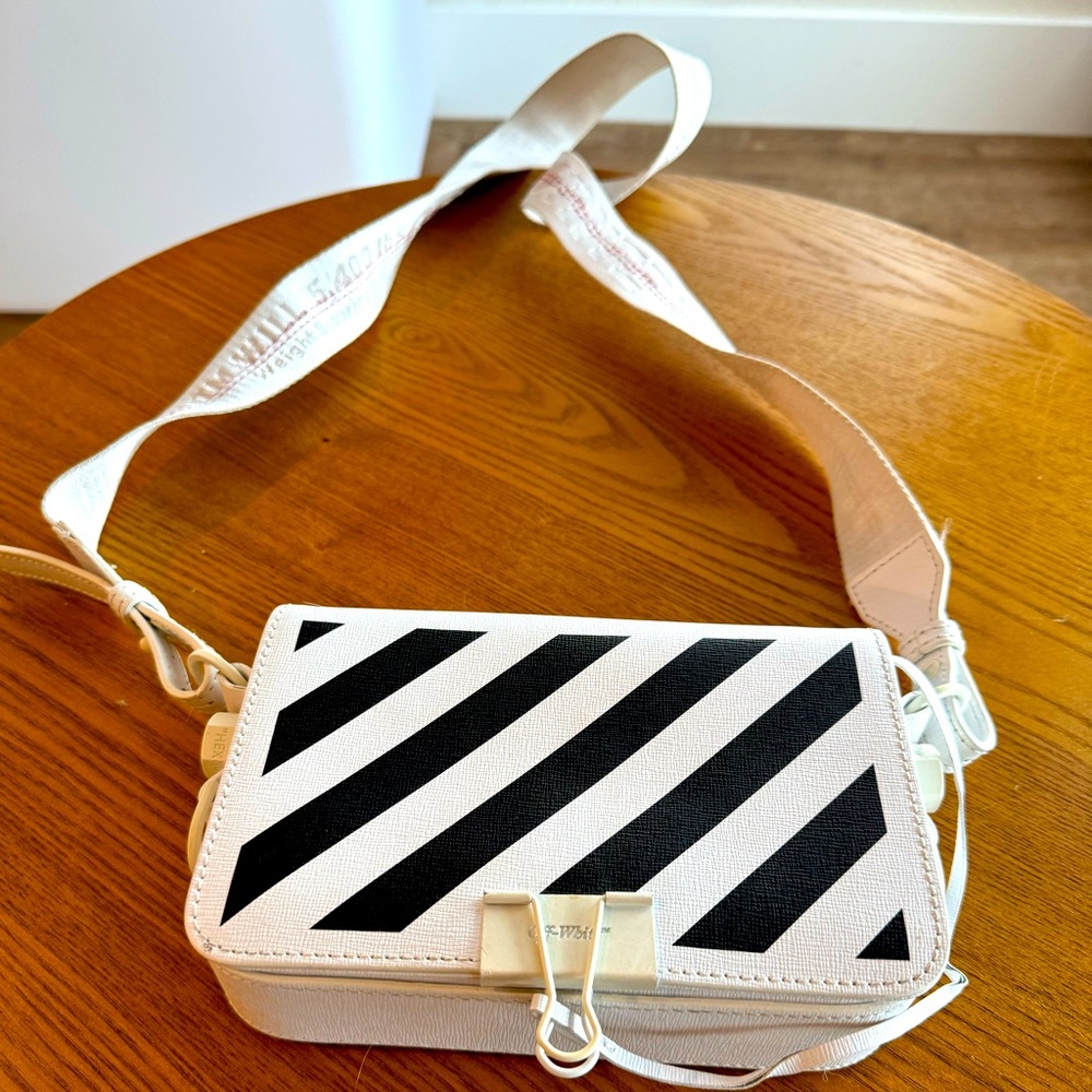 off white crossbody bag in white
